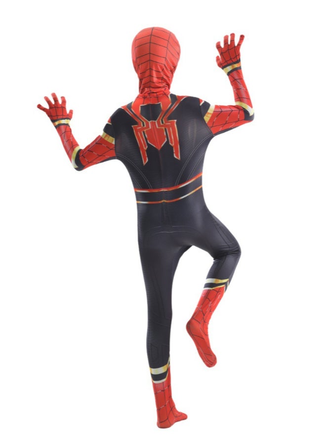 SPIDERMAN بدلة سبايدر مان بيتر باركر المحدثة، بدلة كاملة للجسم، زي بطل خارق من فيلم بعيد عن الوطن بتصميم أحمر وأسود الأيقوني لمحبي الحفلات والأزياء من 12 إلى 14 سنة 160 سم - Image 5